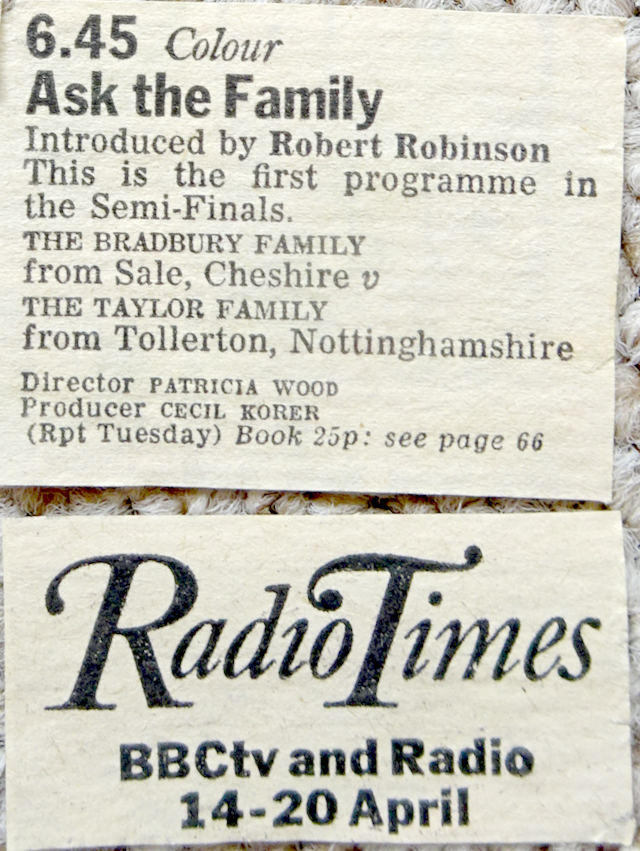 1973 Radio Times programme entry