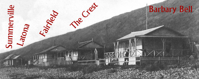 Barbary Bell and other beach bungalows, c1926