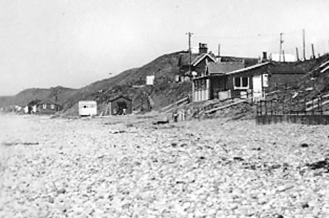 Braystones station, shop, and 'Pebble Cove', c1958