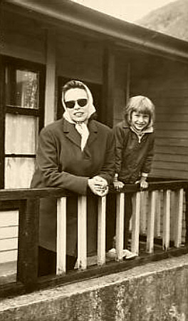 Louse & Elaine on the verandah, c1964