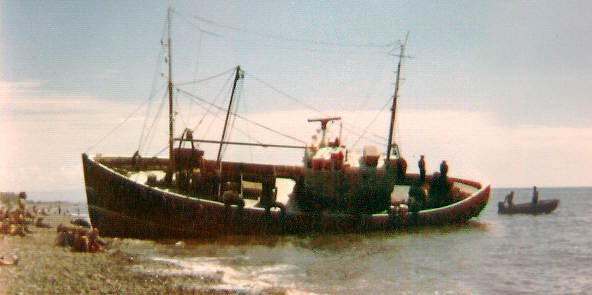 The beached trawler at Braystones