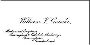 Cauchi's business card, 1922