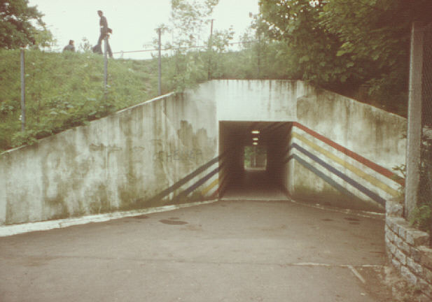 London, UK. Summer 1980. New tunnel under Muswell Hill on former railway line to Alexandra Palace.