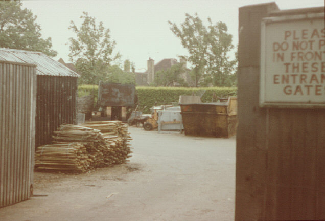 London, UK. Summer 1980. Yard by old railway, west of Alexandra Palace.
