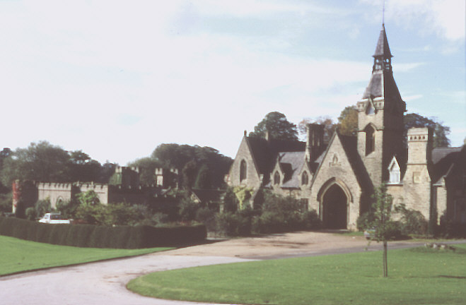 Nottinghamshire, England. Summer 1988. Play fort and former stables at Newstead Abbey.