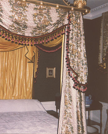 Nottinghamshire, England. Summer 1988. Bedroom in Newstead Abbey.