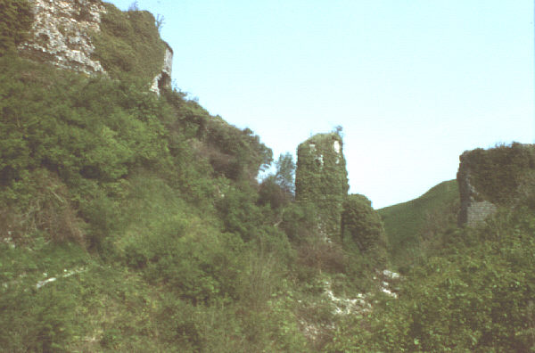 Pays de Bray, France. Spring 1985. Moat ditch of castle (chateau) at Arques-la-Bataille.
