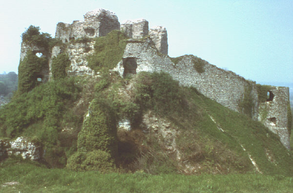 Pays de Bray, France. Spring 1985. Keep of castle (chateau) at Arques-la-Bataille.