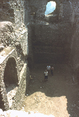 Pays de Bray, France. Spring 1985. Ruins in castle (chateau) at Arques-la-Bataille.