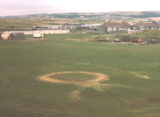 Antrim coast, Northern Ireland. Summer 1988. Site of circus (or maybe UFO landing), Portrush.