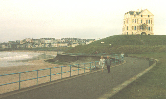 Antrim coast, Northern Ireland. Summer 1988. Western promenade at Portrush.