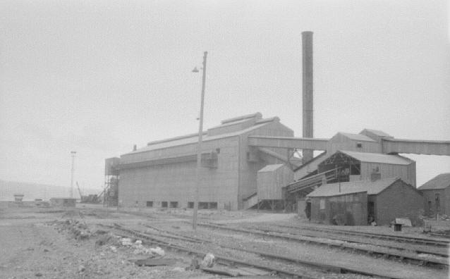Millom ironworks, Cumbria, UK. Summer 1968. Main building from south-east