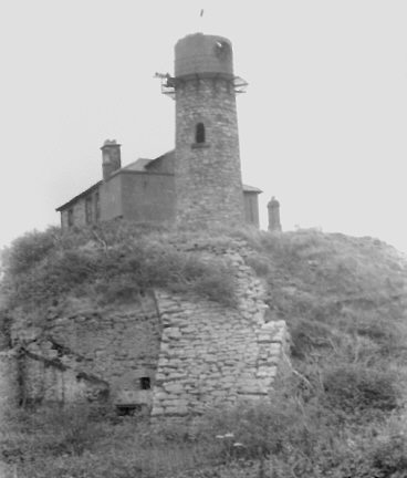 Hodbarrow iron ore mine, Cumbria, UK. Summer 1968. The lighthouse