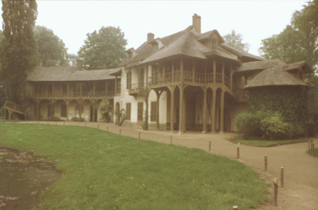 Versailles, France. Spring 1985. Queen Marie Antoinette's rustic hamlet.