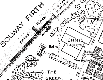 From the town plan in the1934 Official Guide