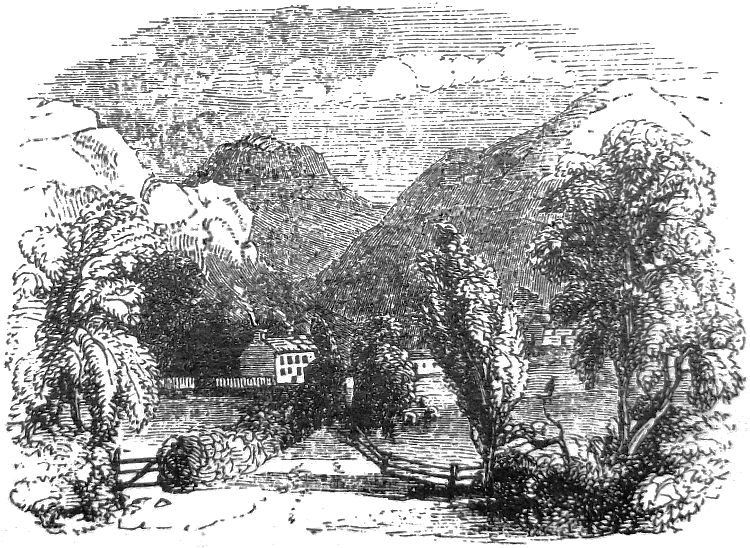 Rosthwaite c1847, an over-dramatised view