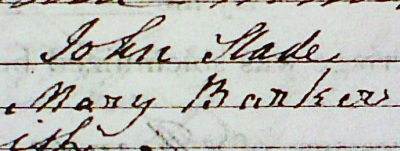 signatures from parish register marriage entry