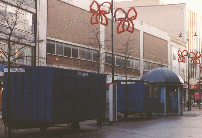 The emergency services compound on Long Row (A17)