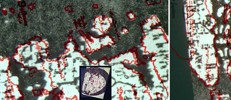 The match of the Atlantic coast and islands, projected from left of centre with north at the right