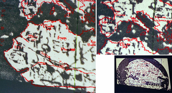 The match of west Africa, projected from left of centre with north at the top.